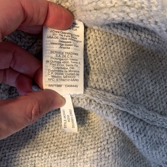 Madewell gray alpaca blend red white DREAMER knit crewneck sweater size xs - Picture 8 of 8